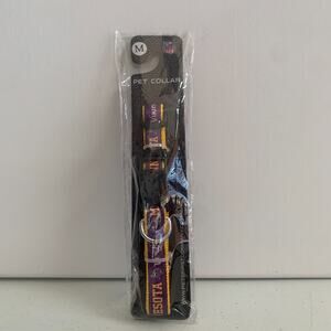 Pets First Sz M NFL Football Minnesota Vikings Satin Pet Collar Dog ,Cat Collar